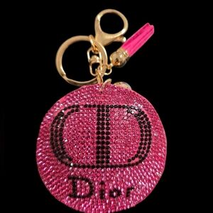 Luxury CD Bag Charm Keychain with Tassel